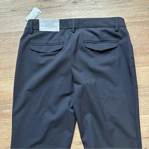 Gap Women's Stretch Modern Boot Black Pin Stripe Dress Pants Size 2 Long NWT - Picture 10 of 14